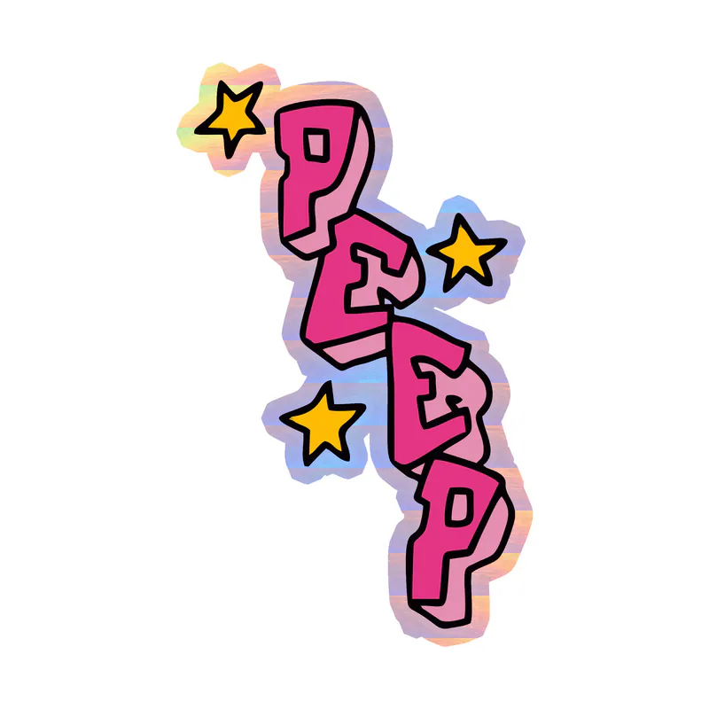 Lil Peep Holographic Vinyl Decal - Custom Size