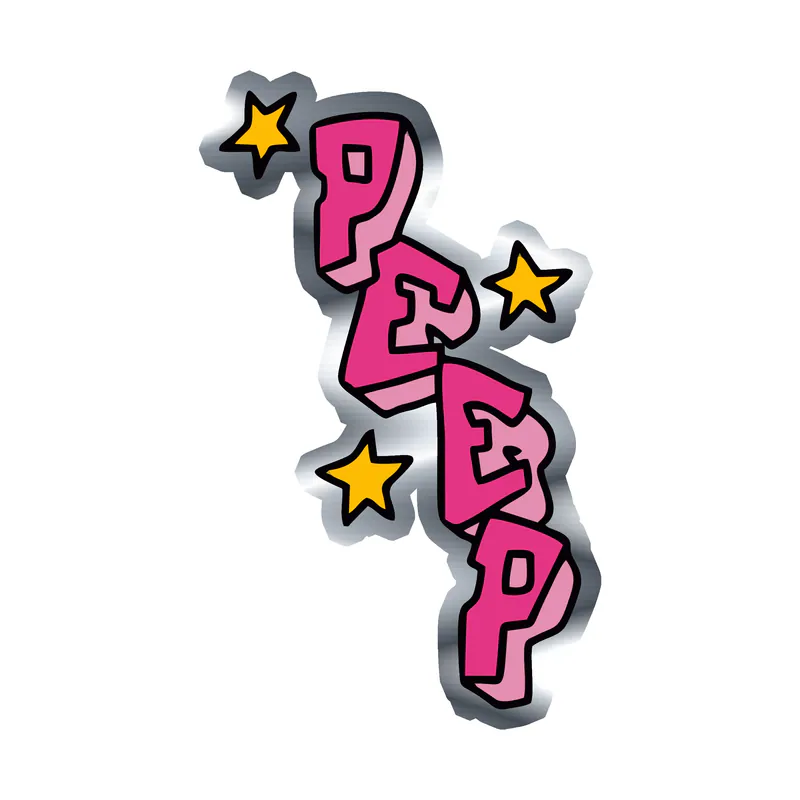 Lil Peep Silver Chrome Vinyl Decal - Custom Size