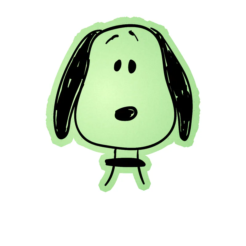 Snoopy Glow in the Dark Vinyl Decal