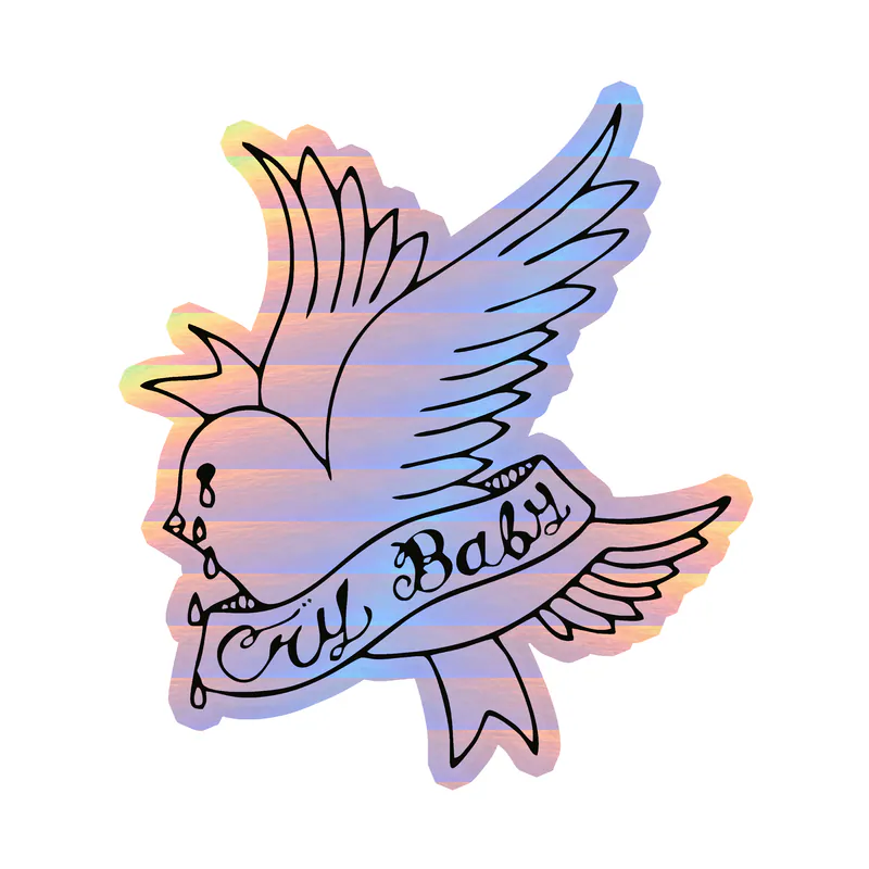 Lil Peep Holographic Vinyl Decal - Custom Size