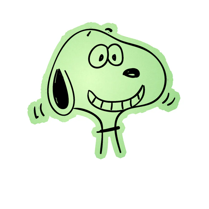 Snoopy Glow in the Dark Vinyl Decal
