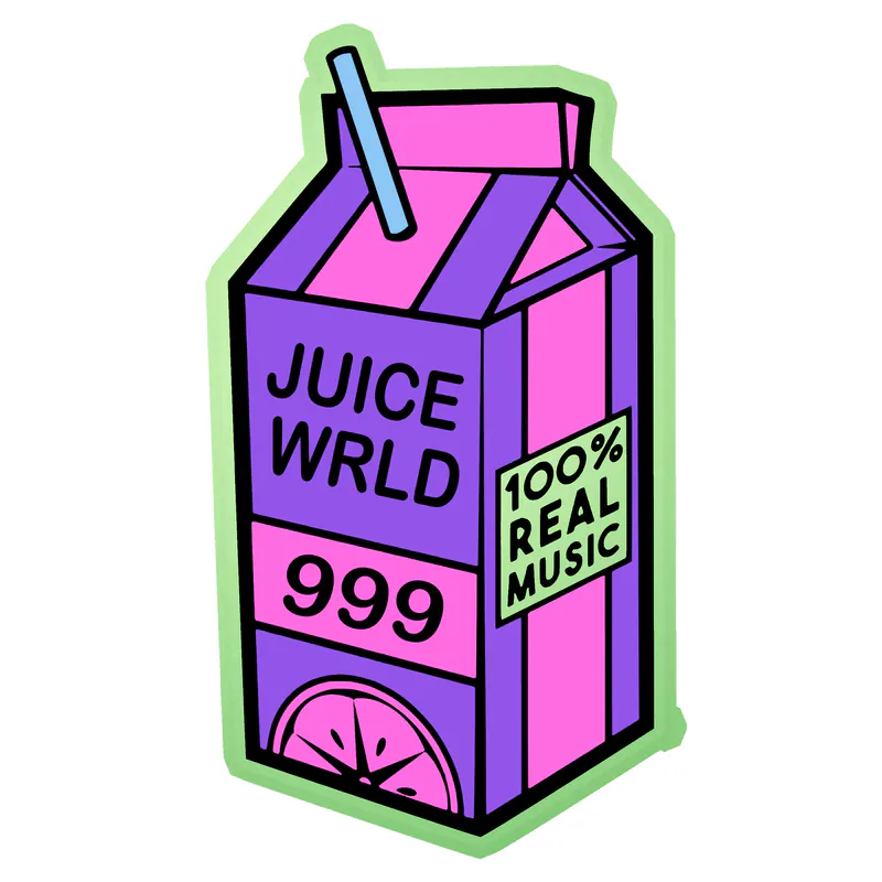 Juice Wrld Glow in the Dark Vinyl Decal - Custom Size