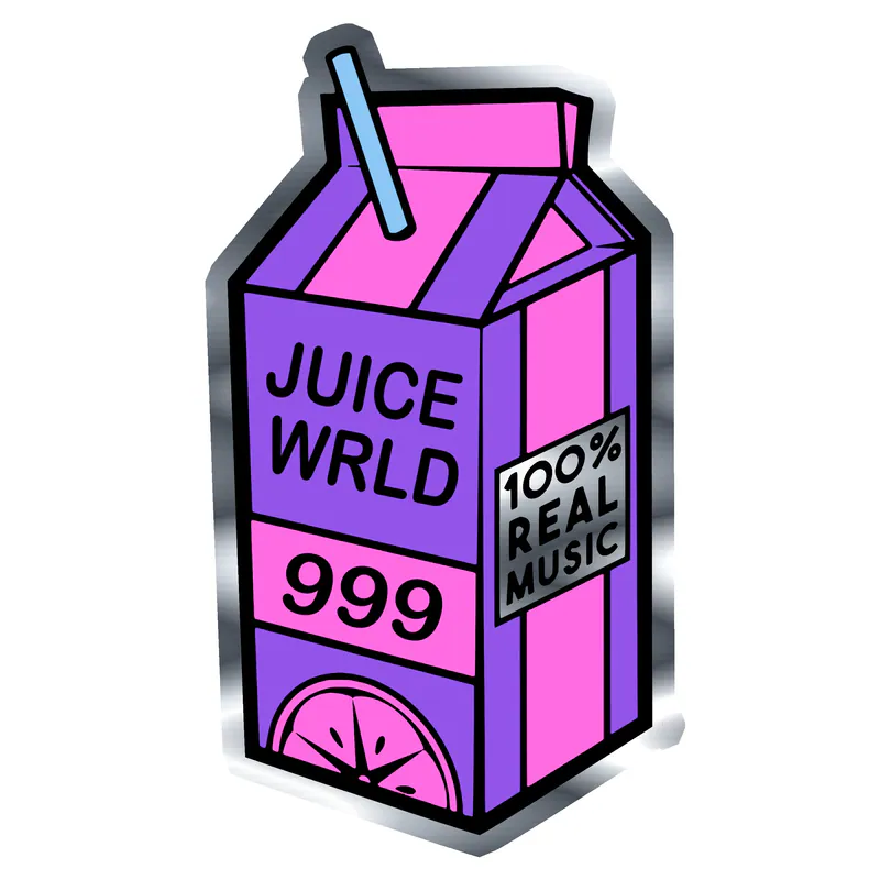 Juice Wrld Silver Chrome Vinyl Decal - Custom Size