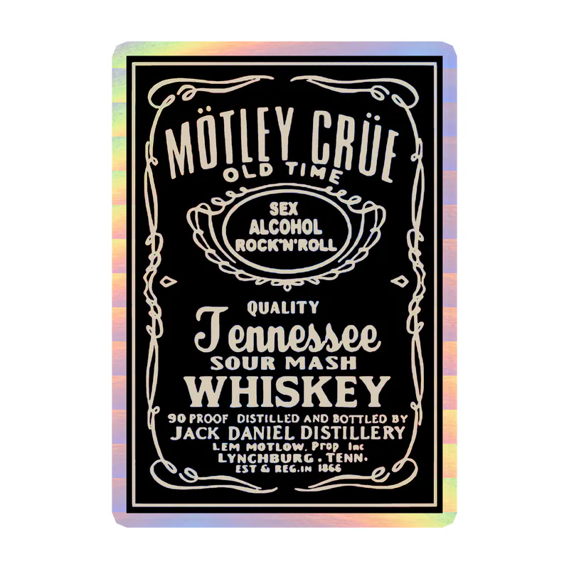 Motley Crue Holographic Vinyl Decal - Custom Size