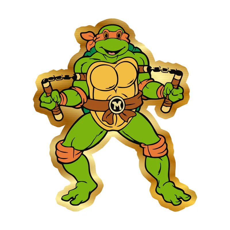 Teenage Mutant Ninja Turtles Gold Chrome Vinyl Decal