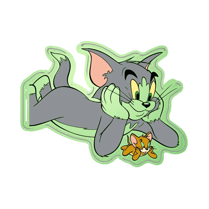 Tom and Jerry - Glow in the Dark Vinyl Sticker - Custom Size