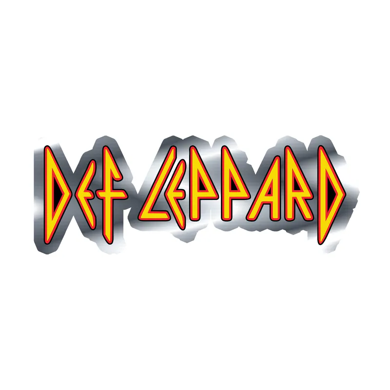Def Leppard Silver Chrome Vinyl Decal - Custom Size