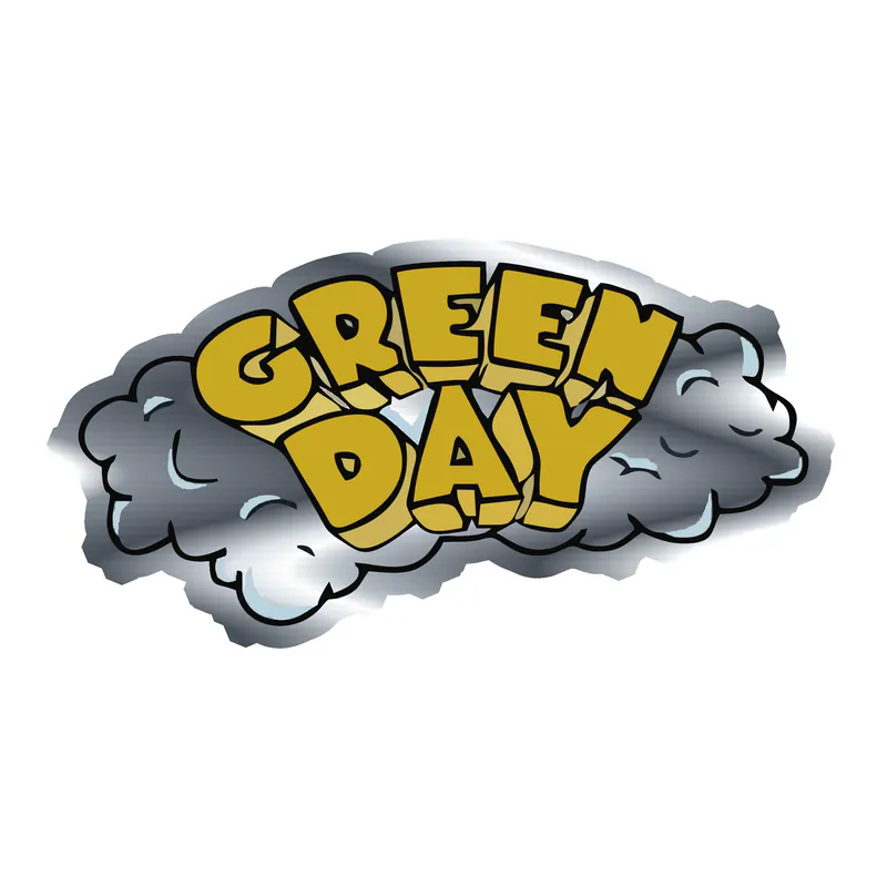 Green Day Silver Chrome Vinyl Decal - Custom Size