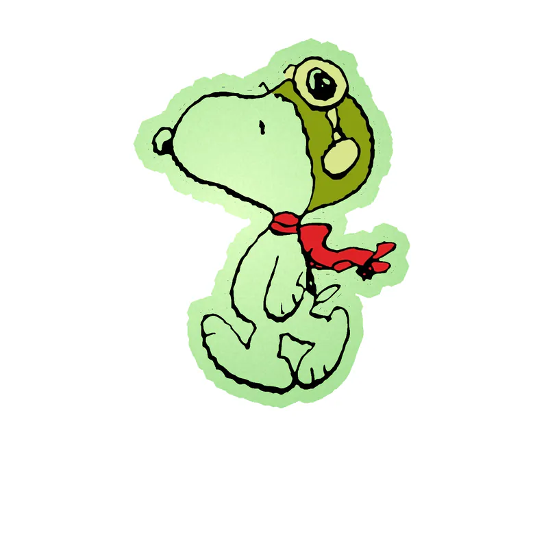 Snoopy Glow in the Dark Vinyl Decal