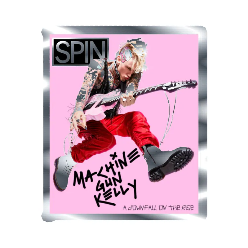 Machine Gun Kelly Silver Chrome Vinyl Decal - Custom Size