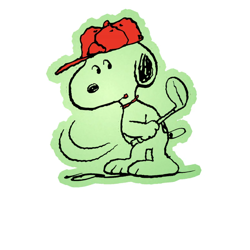Snoopy - Golf - Glow in the Dark Vinyl Decal