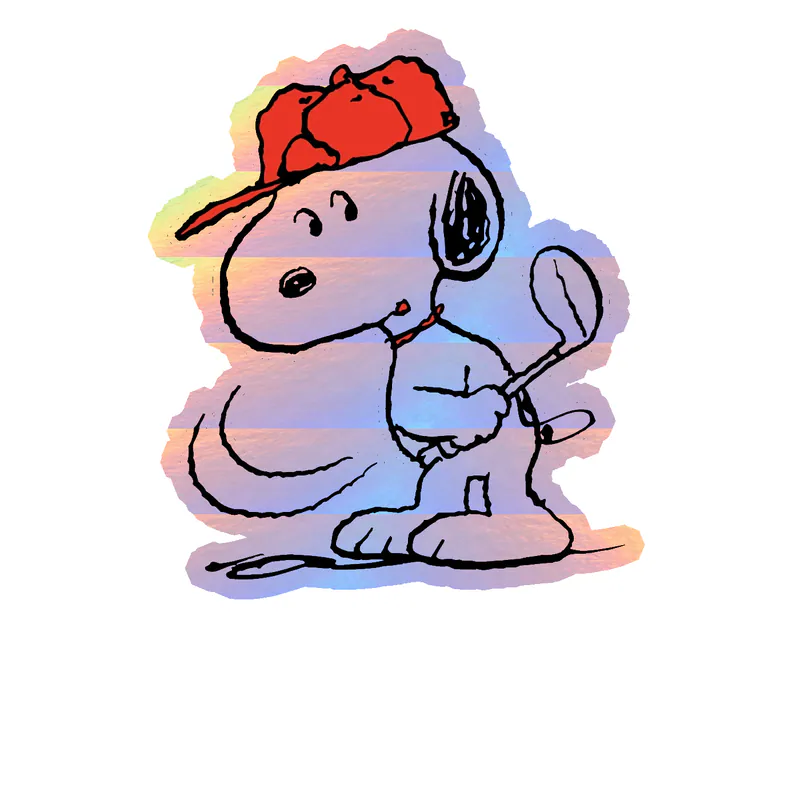 Snoopy - Golf - Holographic Vinyl Decal