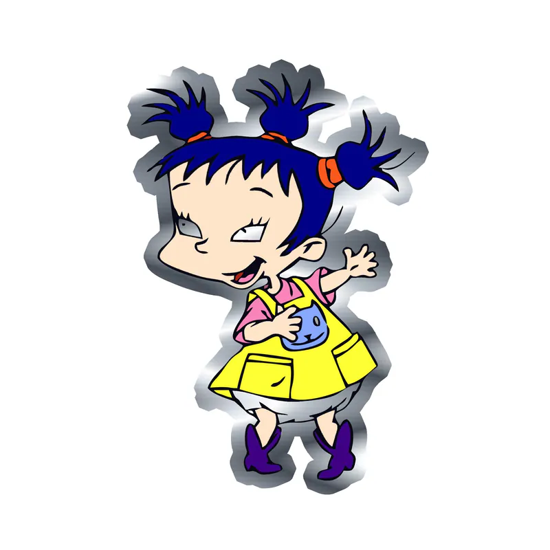 Rugrats - Kimi - Silver Chrome Vinyl Sticker - Custom Size