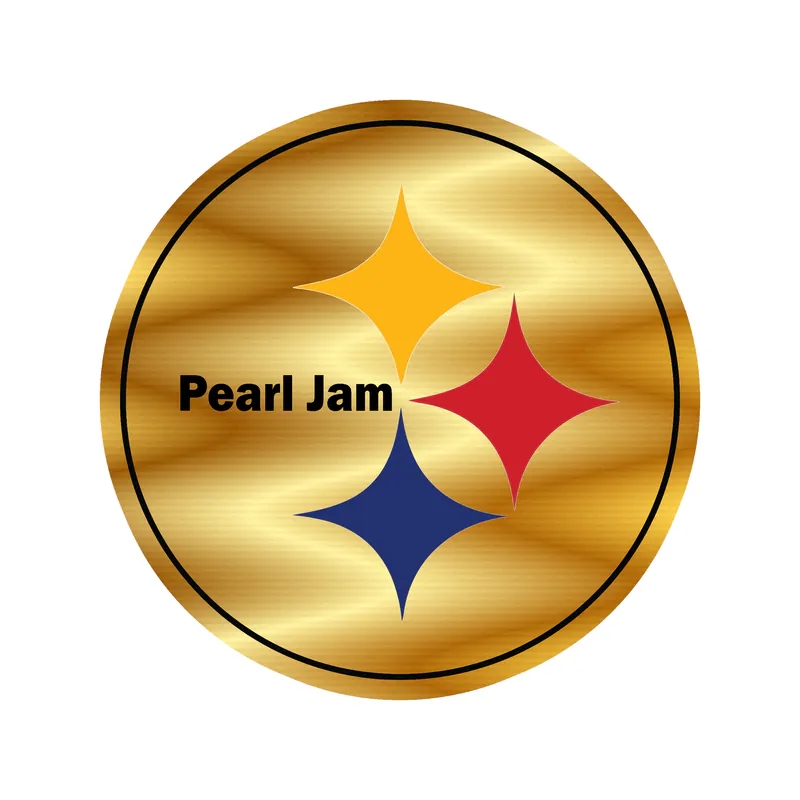 Pearl Jam Gold Chrome Vinyl Sticker - Custom Size