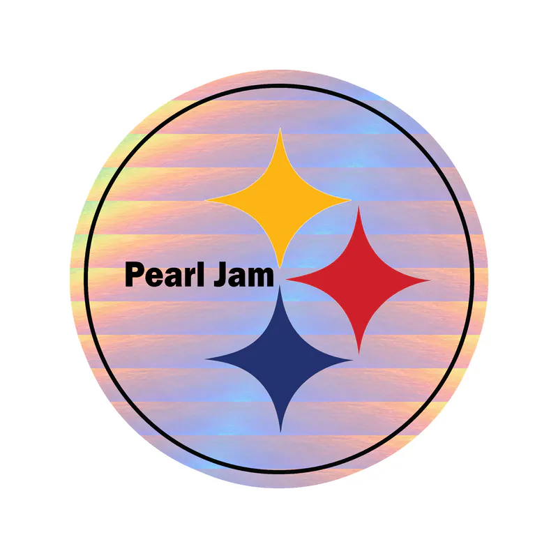 Pearl Jam Holographic Vinyl Sticker - Custom Size
