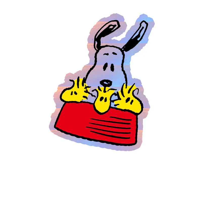 Snoopy - Snoopy Woodstock - Holographic Vinyl Decal