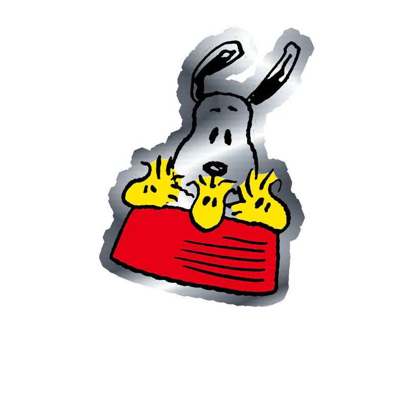Snoopy - Snoopy Woodstock - Silver Chrome Vinyl Decal