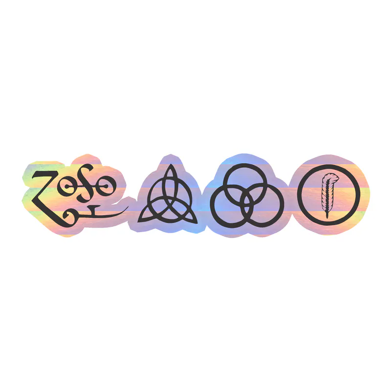 Led Zeppelin Holographic Vinyl Decal - Custom Size