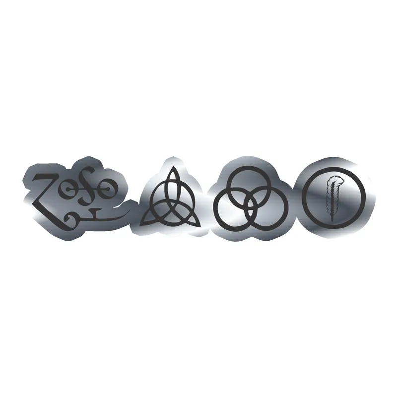 Led Zeppelin Silver Chrome Vinyl Decal - Custom Size