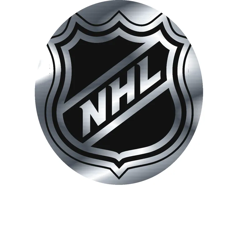 NHL Logo Silver Chrome Vinyl Sticker - Custom Size