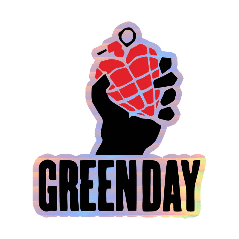 Green Day Holographic Vinyl Decal - Custom Size