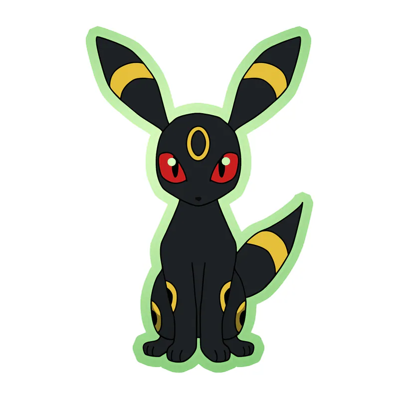 Umbreon Glow in the Dark Vinyl Decal