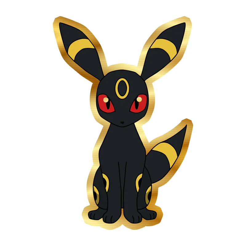Umbreon Gold Chrome Vinyl Decal