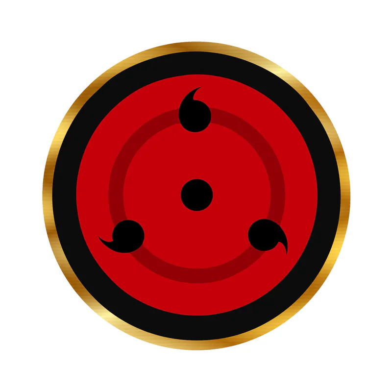 Sharingan Gold Chrome Vinyl Decal - Custom Size