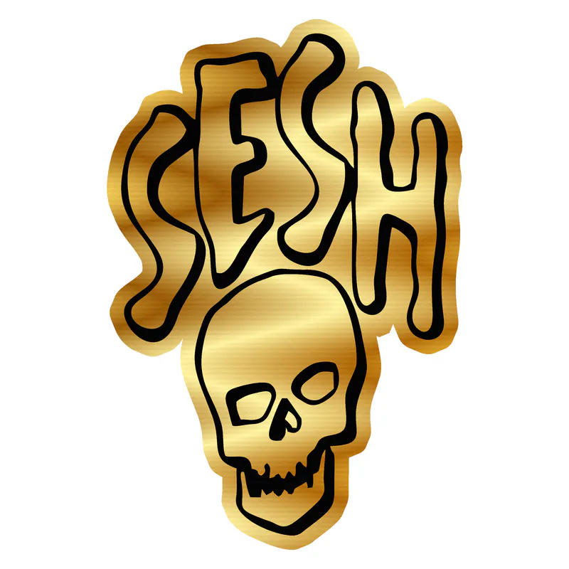 Bones Gold Chrome Vinyl Decal - Custom Size