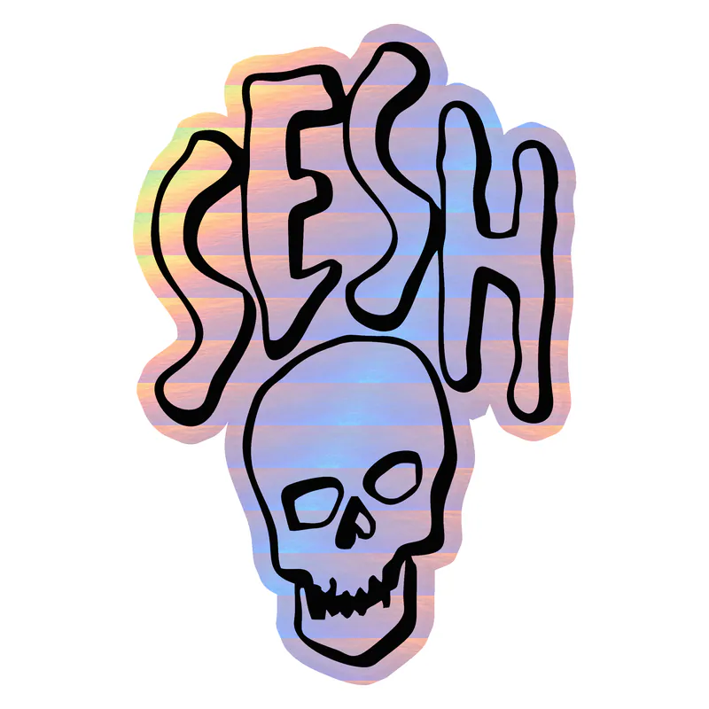 Bones Holographic Vinyl Decal - Custom Size