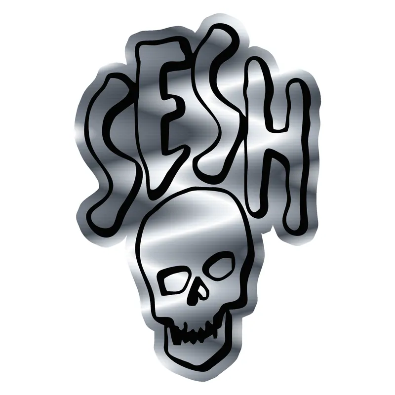 Bones Silver Chrome Vinyl Decal - Custom Size