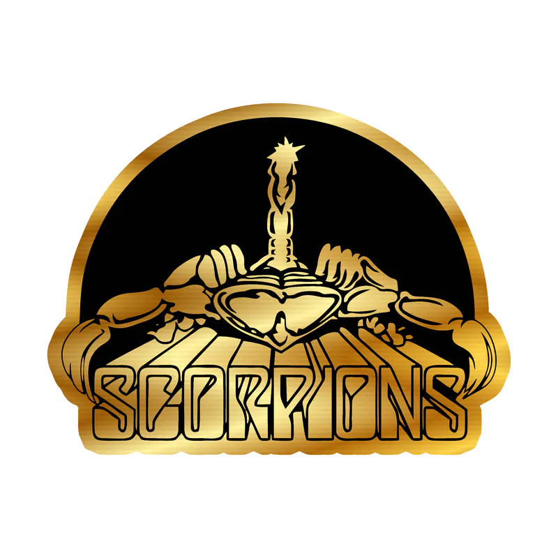 Scorpions Gold Chrome Vinyl Decal - Custom Size