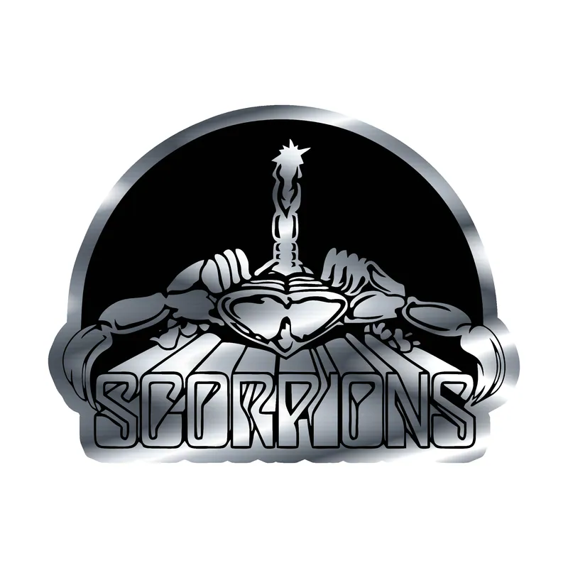 Scorpions Silver Chrome Vinyl Decal - Custom Size