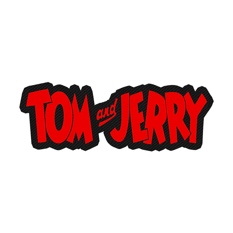 Tom and Jerry - Carbon Fiber Vinyl Sticker - Custom Size