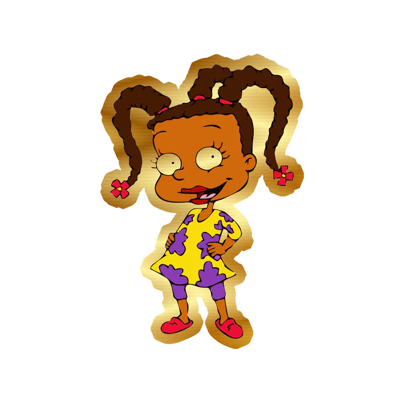 Rugrats - Susie - Gold Chrome Vinyl Sticker - Custom Size