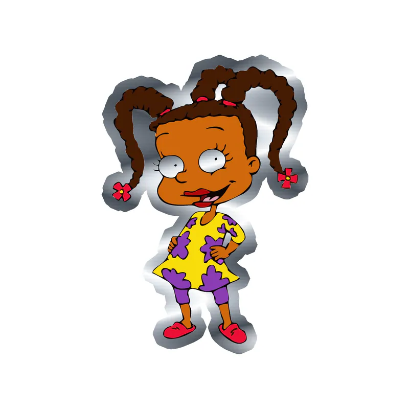 Rugrats - Susie - Silver Chrome Vinyl Sticker - Custom Size