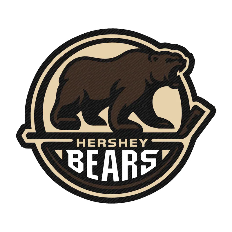 Hershey Bears - Image 1 - Carbon Fiber Vinyl Decal - Custom Size