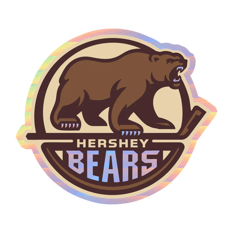 Hershey Bears - Image 1 - Holographic Vinyl Decal - Custom Size