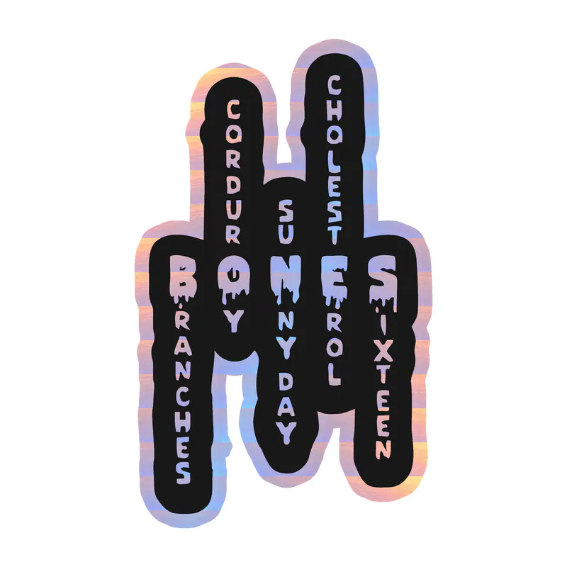 Bones Holographic Vinyl Decal - Custom Size
