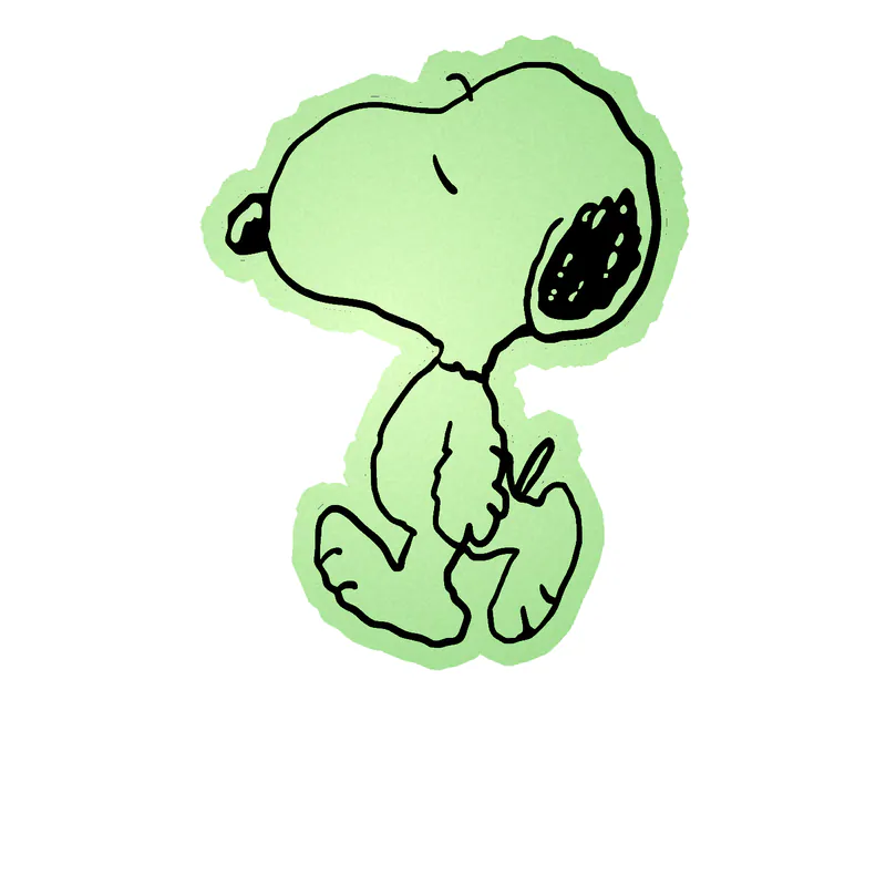 Snoopy Glow in the Dark Vinyl Decal