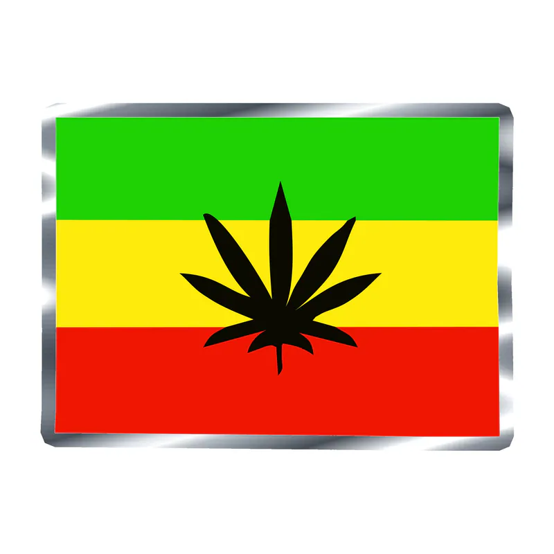 Bob Marley Silver Chrome Vinyl Decal - Custom Size