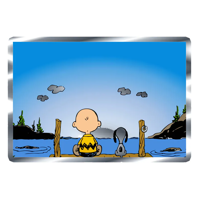 Snoopy - Silver Chrome Vinyl Decal