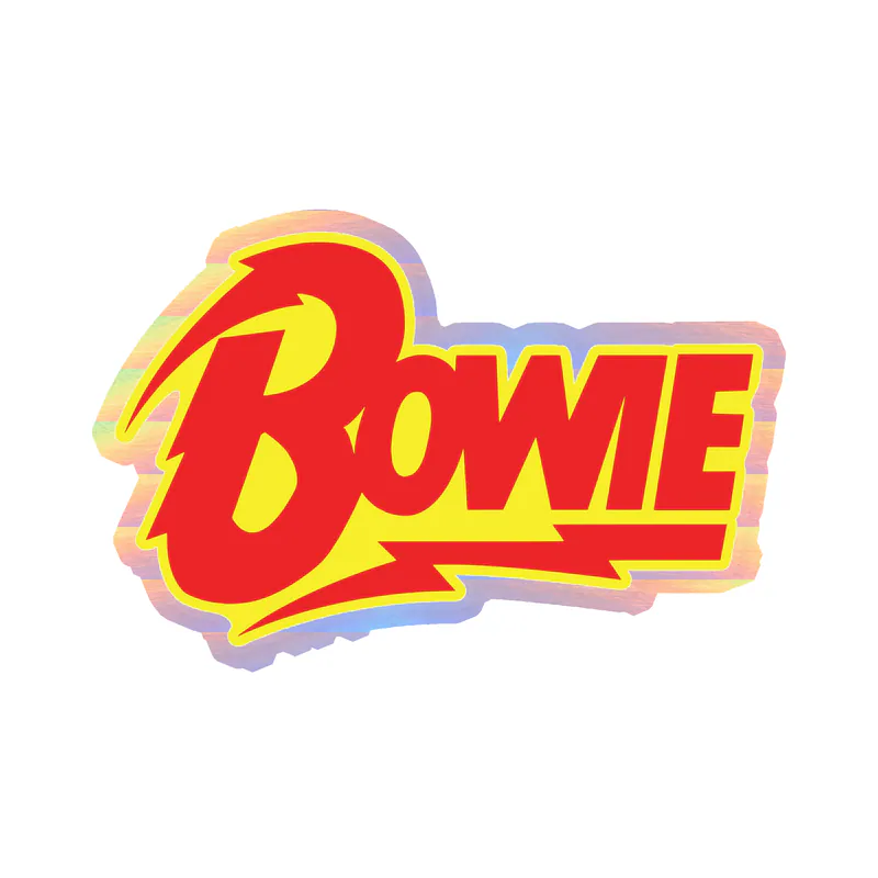 David Bowie Holographic Vinyl Decal - Custom Size