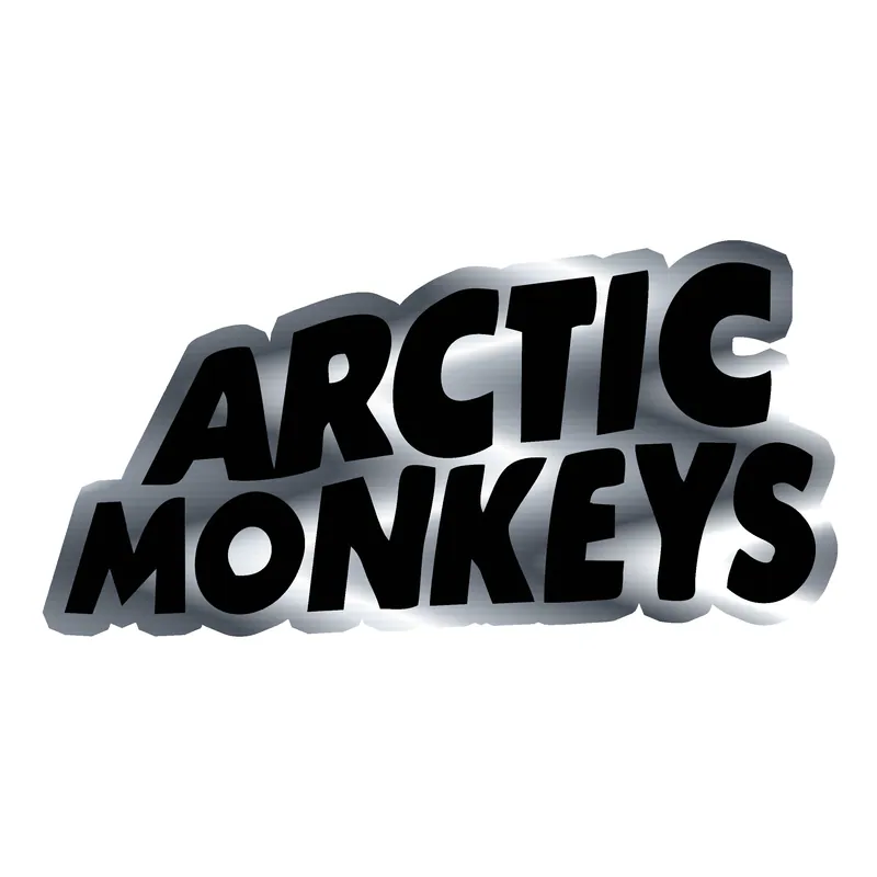 Arctic Monkeys Silver Chrome Vinyl Decal - Custom Size
