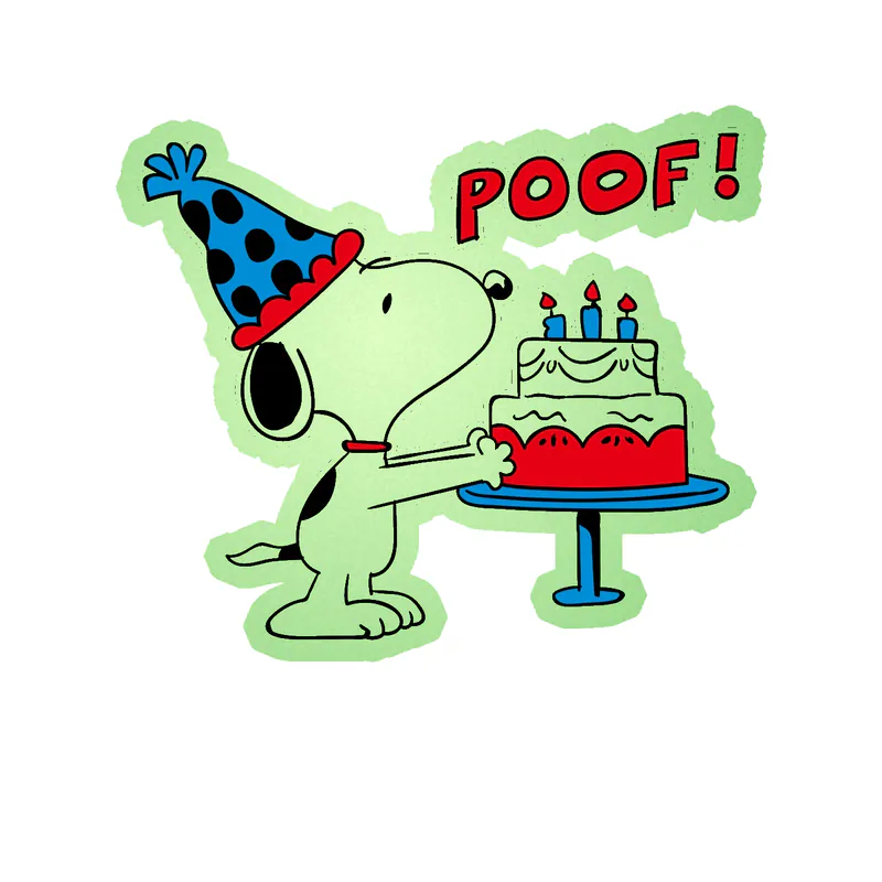 Snoopy Glow in the Dark Vinyl Decal