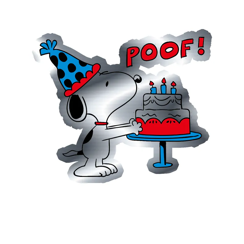 Snoopy Silver Chrome Vinyl Decal