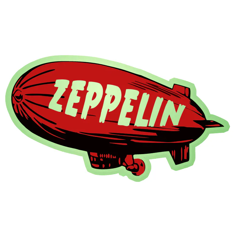 Led Zeppelin Glow in the Dark Vinyl Decal - Custom Size