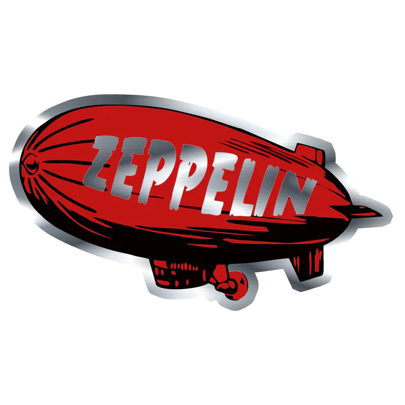 Led Zeppelin Silver Chrome Vinyl Decal - Custom Size