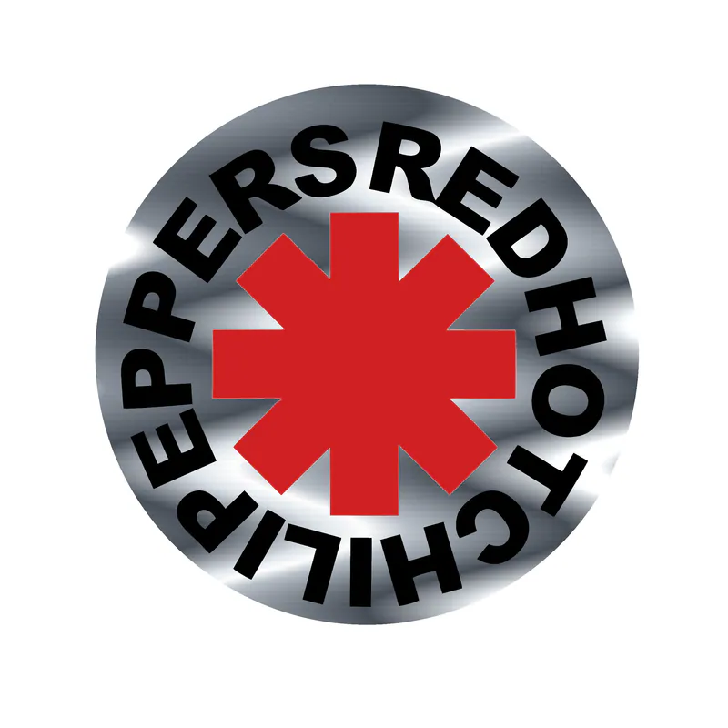 Red Hot Chili Peppers Silver Chrome Vinyl Decal - Custom Size