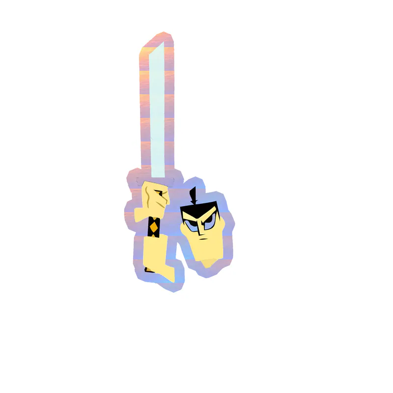 Samurai Jack Holographic Vinyl Decal - Custom Size
